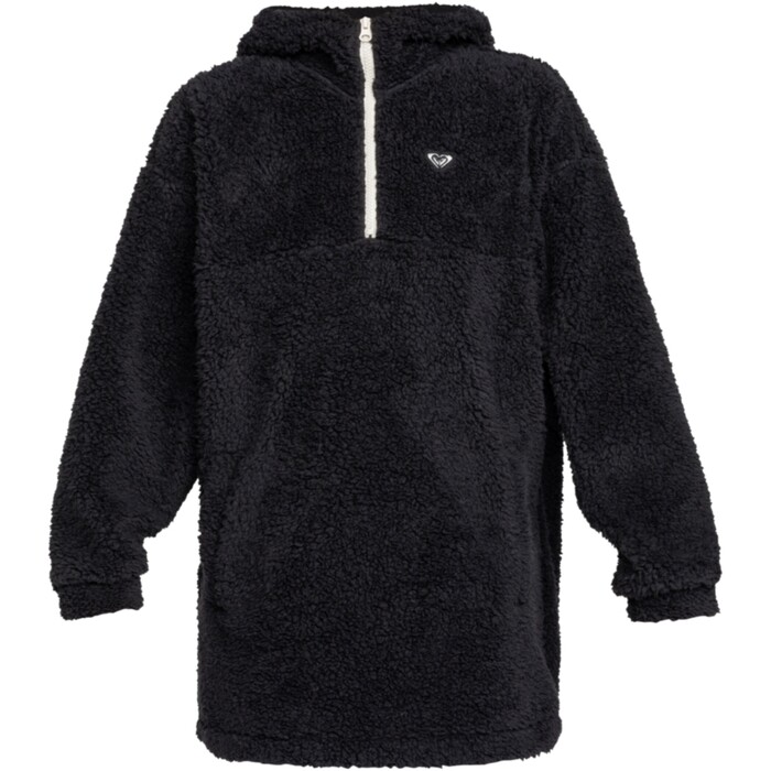 2024 Roxy Mujer Waves Of Warmth Sherpa Hoodie ERJPF03184 - True Black